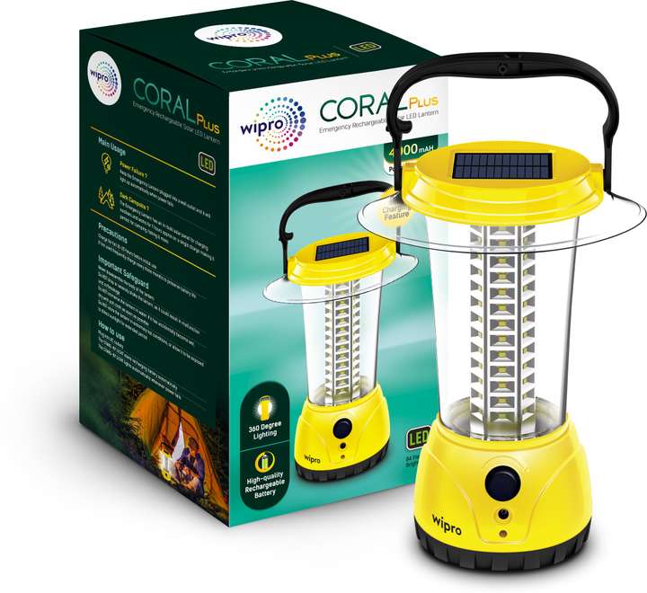 Wipro Coral Plus Rechargable Solar LED Lantern 20 hrs Lantern Emergency Light Price in India Buy Wipro Coral Plus Rechargable Solar LED Lantern 20 hrs Lantern Emergency Light Online at Flipkart