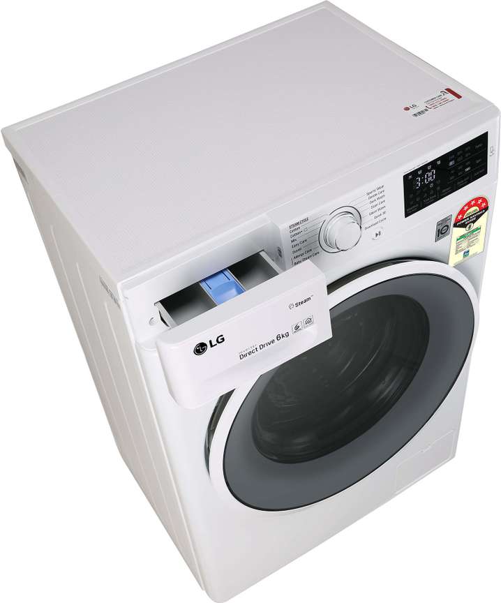 LG 6 kg with Inverter Fully Automatic Front Load Washing Machine with In built Heater White Price in India Buy LG 6 kg with Inverter Fully Automatic Front Load Washing Machine with