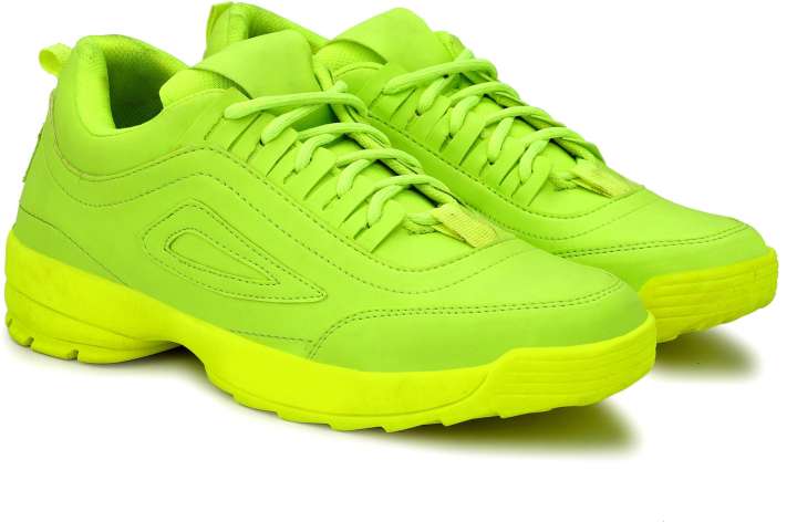 BOOTDOM FULL NEON GREEN SPORT SHOES NEON GREEN CASUAL SPORT SHOES NEON GREEN SHOES FOR MEN ALL NEON GREEN SHOES FOR MEN LIGHT WEIGHT QUALITY RUNNING SHOES FOR MEN SPORT SHOES FOR