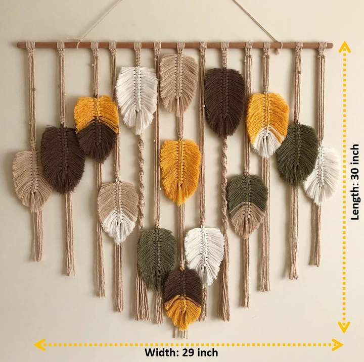 Here2Help Macrame Wall Decor Leafs Price in India Buy Here2Help Macrame Wall Decor Leafs online at Flipkart