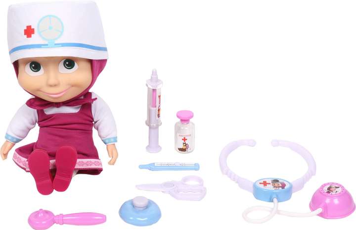 SIMBA Masha and the Bear Doctor Toy Playset for Kids Boys Girls Age 3 Years and above Masha and the Bear Doctor Toy Playset for Kids Boys Girls Age