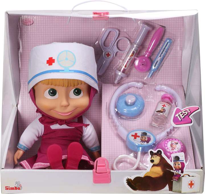 SIMBA Masha and the Bear Doctor Toy Playset for Kids Boys Girls Age 3 Years and above Masha and the Bear Doctor Toy Playset for Kids Boys Girls Age
