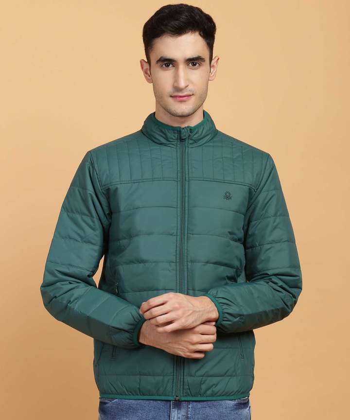 United colors of benetton full sleeve solid men's jacket cheap