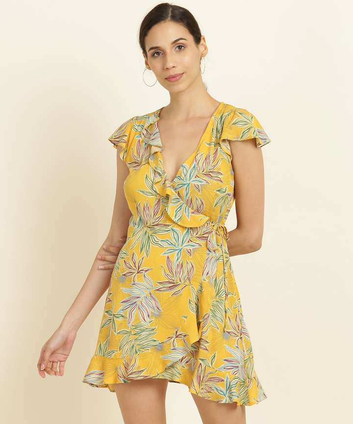 Forever 21 yellow long dress top