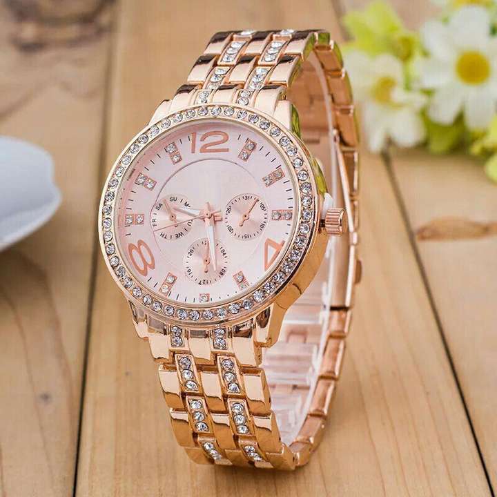 Girls rose gold watch store