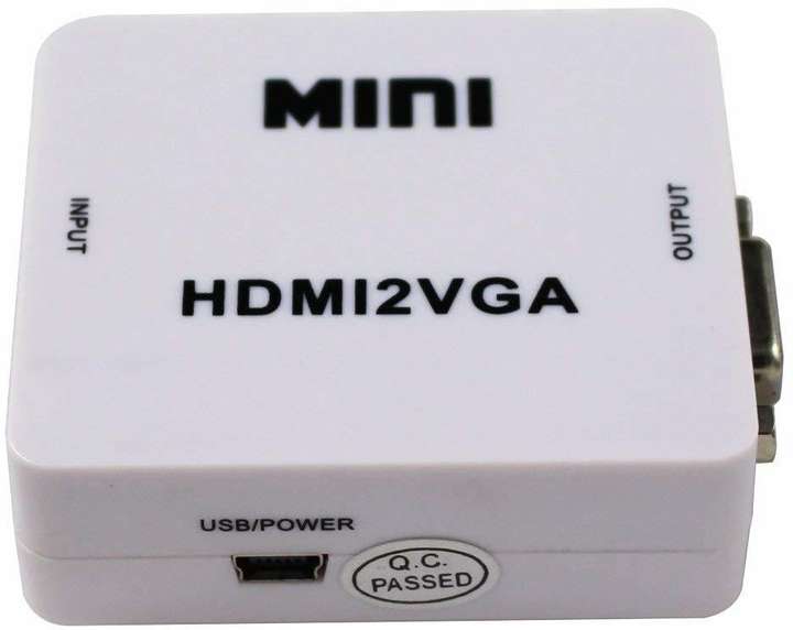 Tobo TV out Cable Mini HDMI to VGA Converter with Audio HDMI2VGA 1080P Adapter Connector TD 660VC