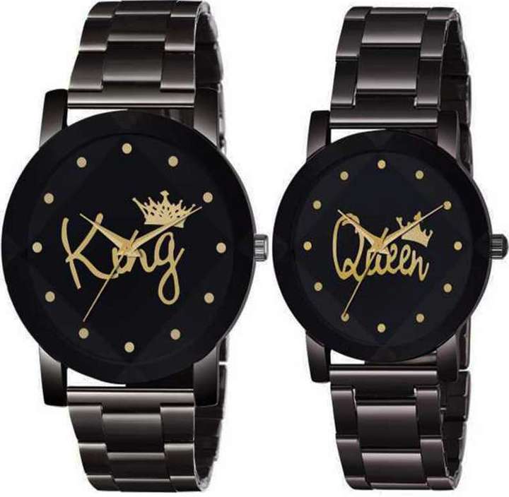 Varni Fashion Couple Watches Analog Watch For Boys Girls Buy Varni Fashion Couple Watches Analog Watch For Boys Girls Deasingner King Queen Metal Couple Combo WAtch For