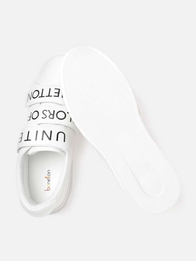 United colors of benetton men white sneakers cheap