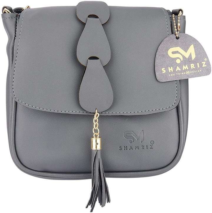 SHAMRIZ Grey Sling Bag Women s Girls Sling Bag Grey Price in India Flipkart
