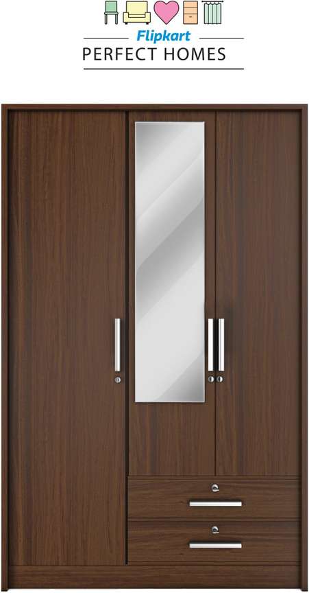 Flipkart Perfect Homes Nevada Engineered Wood 3 Door Wardrobe Price in India Buy Flipkart Perfect Homes Nevada Engineered Wood 3 Door Wardrobe online at Flipkart