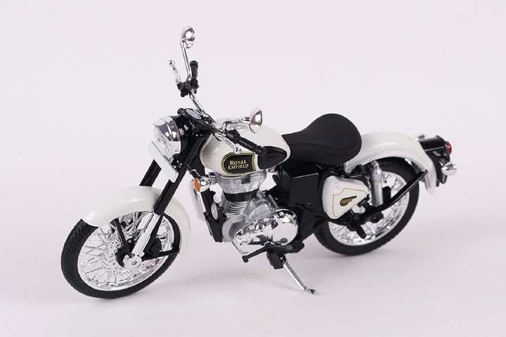 singhals Toys Toy Bike for Kids Bullet Royal Enfield Classic Also Bike Collection 20 cm White Toys Toy Bike for Kids Bullet Royal Enfield Classic Also Bike Collection 20 cm White