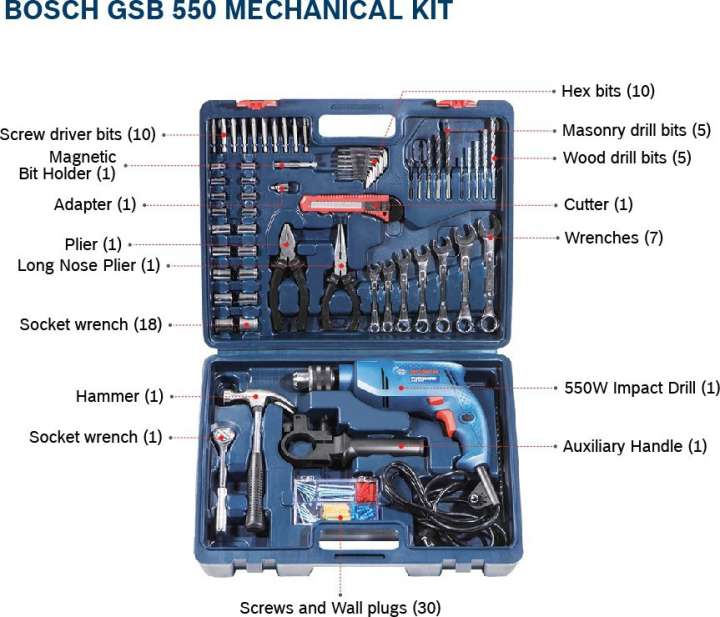 Bosch mechanic kit gsb 550 sale