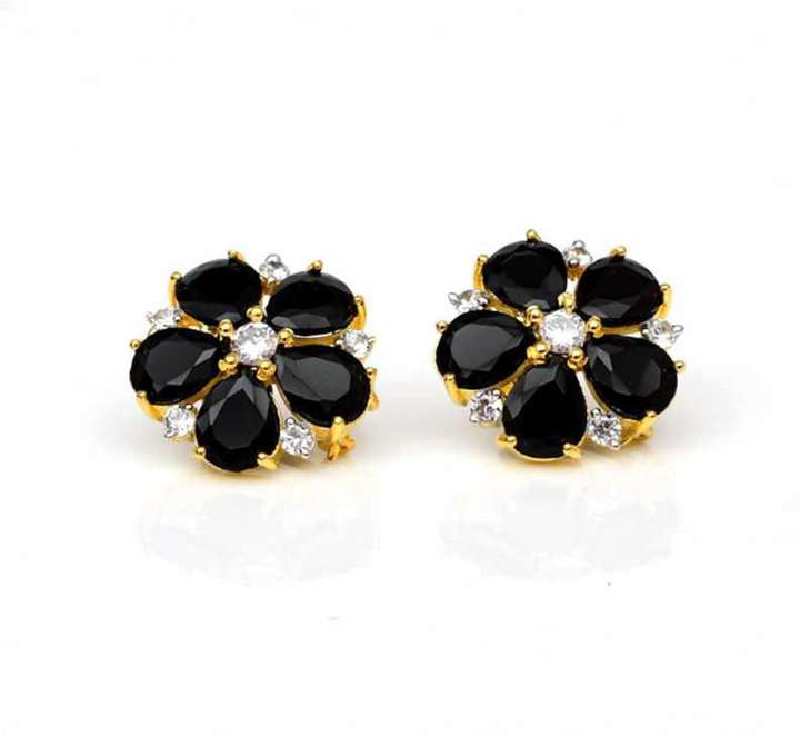 Flipkart Buy PRAXIS Beautiful Stud with Black Stone Earrings Alloy Stud Earring Online at Best Prices in India