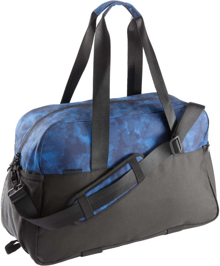 DOMYOS by Decathlon Fitness Duffle Bag 30L Blue Black Buy DOMYOS by Decathlon Fitness Duffle Bag 30L Blue Black Online at Best Prices in India Gym Flipkart