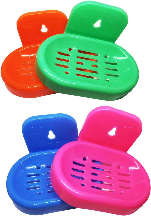 lookat Soap Stand Set of 4 Standard Size Multicolor Plastic Soap Case Soap Dish Price in India Buy lookat Soap Stand Set of 4 Standard Size Multicolor Plastic Soap Case Soap