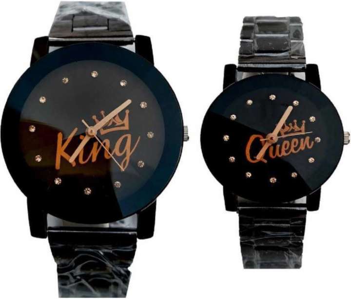 Kelvin Pro Kelvin Pro KLP KQN019 Analog Watch For Boys Girls Buy Kelvin Pro Kelvin Pro KLP KQN019 Analog Watch For Boys Girls New Stylish Classy Black Chain King Queen Couple Watch Online at Best Pric...