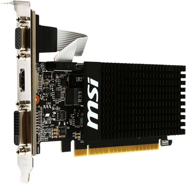 MSI NVIDIA GT 710 2GD3H LP I 64 bit I PCI Express 2.0 x16 uses x8 2 GB DDR3 Graphics Card MSI Flipkart