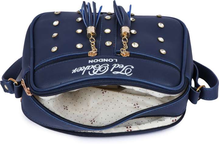 TED BAKER LONDON Blue Sling Bag Women and girls casual wear Stellular Sling bag Navy blue Price in India Flipkart
