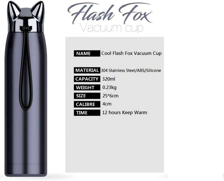 komto Cat Ear Stainless Steel Vacuum Hot Water Bottle for Tea Milk Coffee Travel Flask 320 ml Bottle Buy komto Cat Ear Stainless Steel Vacuum Hot Water Bottle for Tea Milk