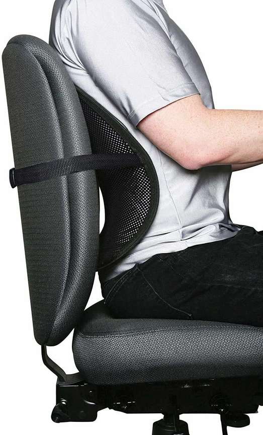 Office chair lower back support clearance