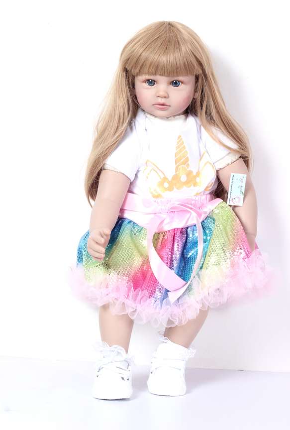 Ritzkart 1 year Realistic Baby girl Dolls 24 inch long Soft Silicone Skin Care baby for Children Best Gift playmate Dolls Kids 1 year Realistic Baby girl Dolls 24 inch