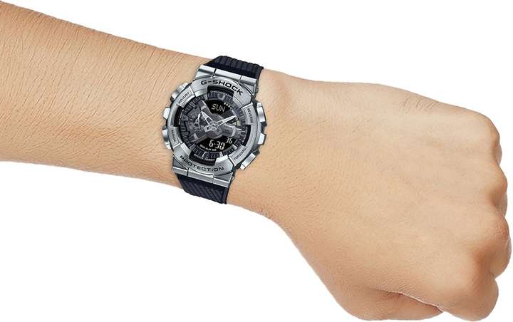 CASIO GM 110 1ADR G SHOCK Silver Dial Black Resin Strap Analog Digital Watch For Men Buy CASIO GM 110 1ADR G SHOCK Silver Dial Black Resin Strap Analog Digital Watch For Men G1051 GM 110 1ADR Online a...
