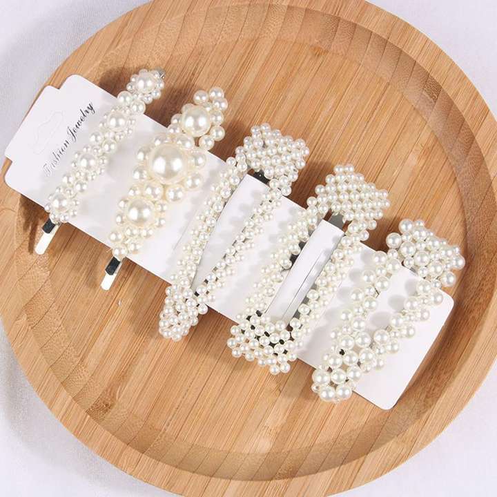 pearl hair clips