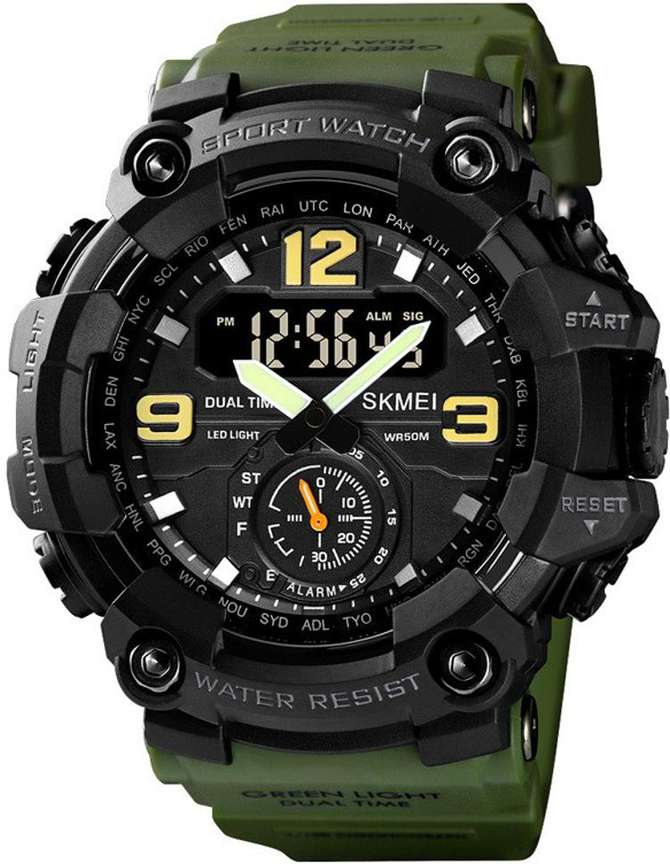 wearzone 1637 Green Sport Light Water Shock Resistance Alarm Analog Digital Watch Analog Digital Watch For Men Buy wearzone 1637 Green Sport Light Water Shock Resistance Alarm Analog Digital Watch Ana...