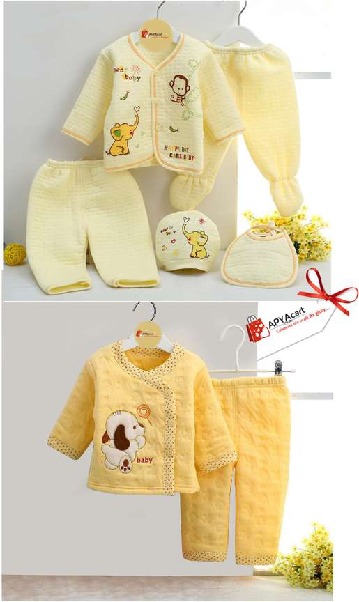 Yellow newborn baby clothes store