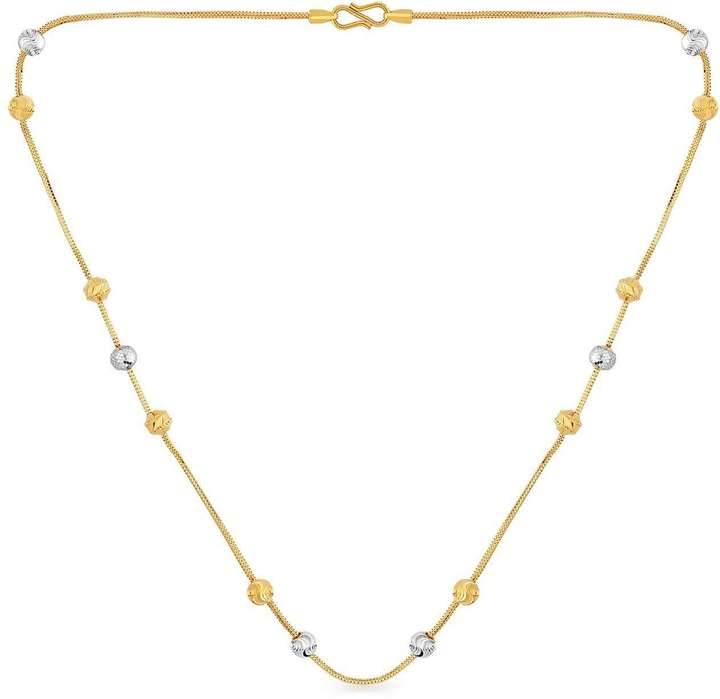MALABAR GOLD DIAMONDS BIS Hallmark 18 Inches Curb Chain Yellow Gold Precious Chain Price in India Buy MALABAR GOLD DIAMONDS BIS Hallmark 18 Inches Curb Chain Yellow Gold Precious