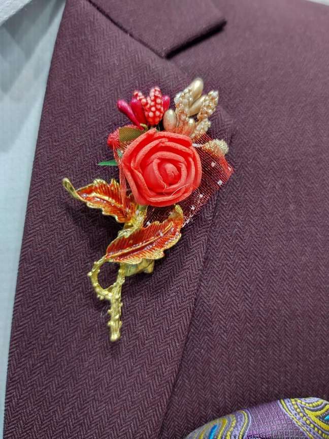 Flower brooch for blazer store