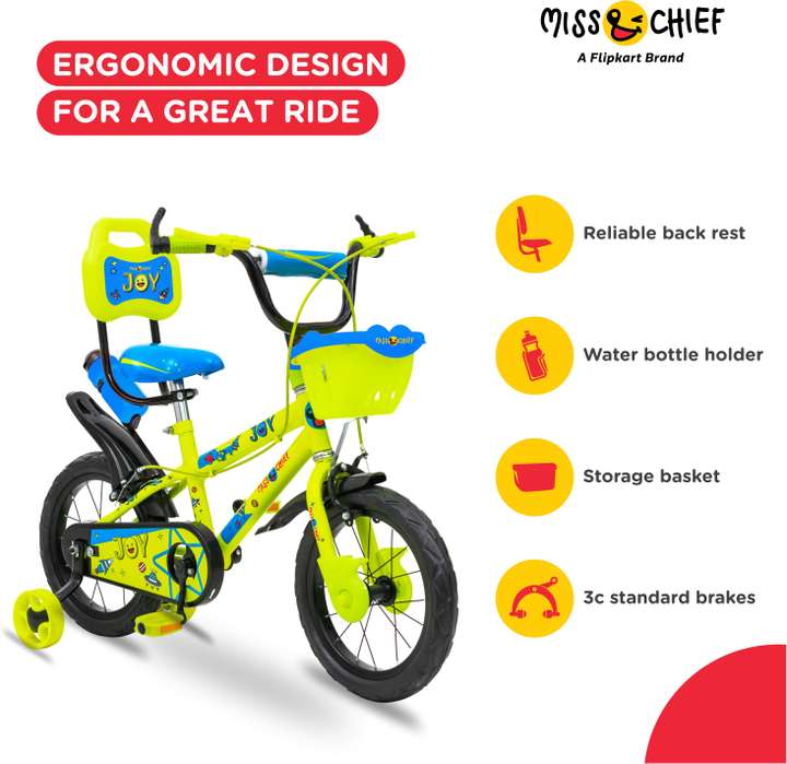 Miss Chief Joy Durable 85 Semi Assembled Kids Bicycle with Accessories and Steel Rim 14 T 14 T BMX Cycle Price in India Buy Miss Chief Joy Durable 85