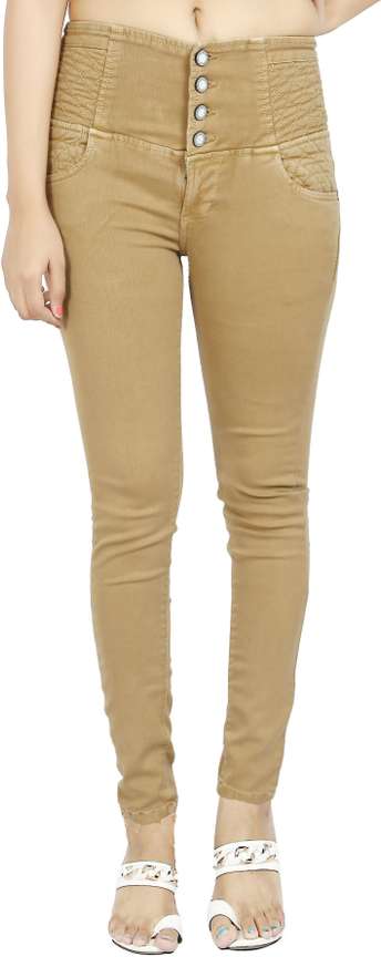 FCK 3 Slim Women Gold Jeans