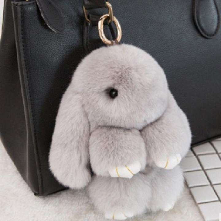 Furry bunny keychain online