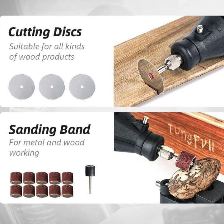 Digital Craft Die Grinder Mini Drill Hand Carving Drill Drilling Machine Electric Abrasive Tool for Power Drill Accessories 51pc Drum Sanding Kit HSS Routing Router Bits Burr Rotary Tools Rotary Tool