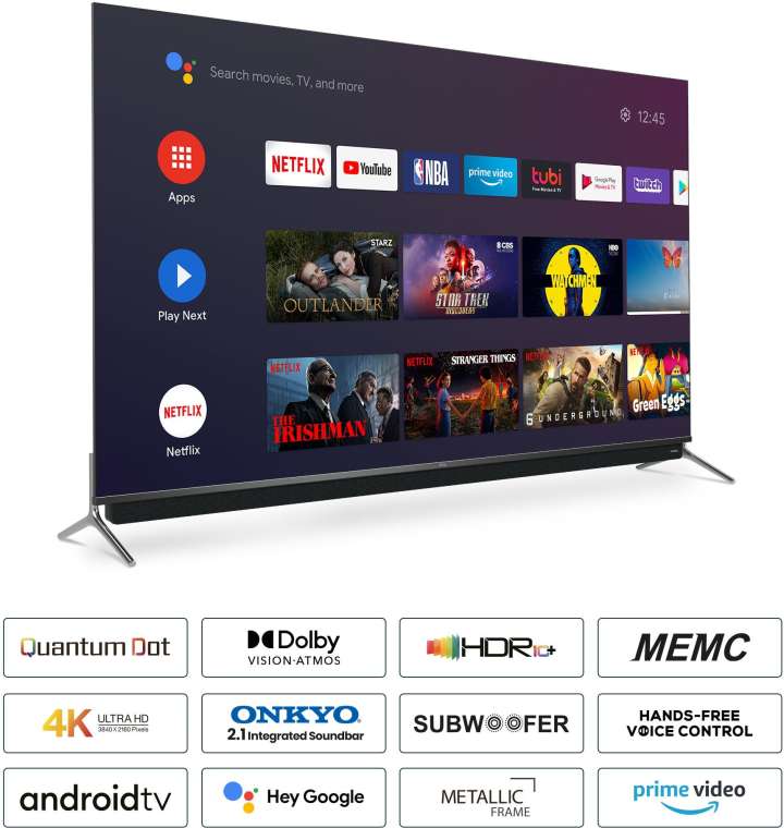 TCL C815 Series 164 cm (65 inch) QLED Ultra HD (4K) Smart Android TV With  Integrated 2.1 Onkyo Soundbar Online at best Prices In India