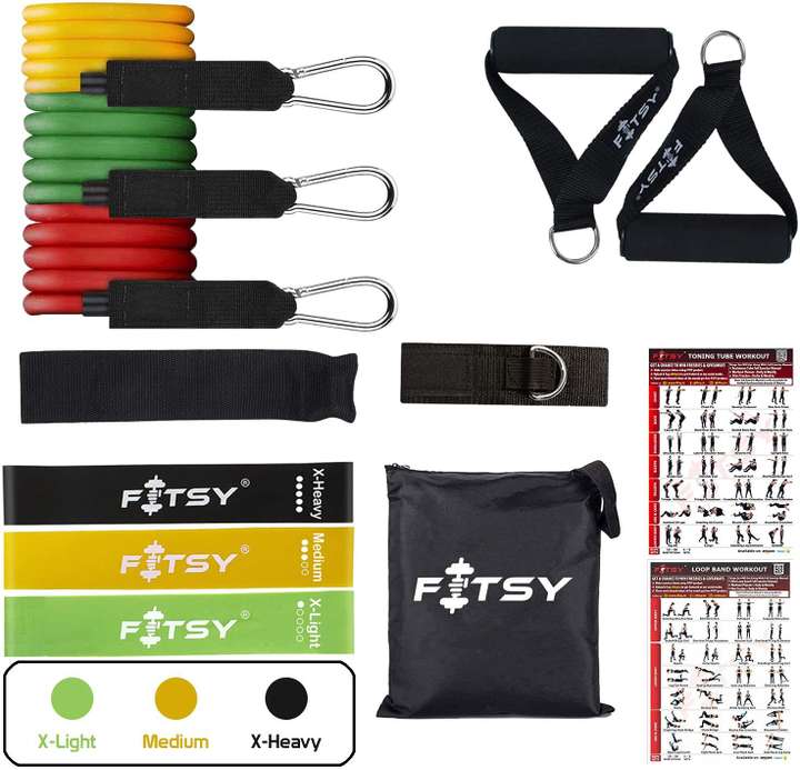 FITSY 13PCS Resistance Bands Set for Exercise 3 Exercise Toning Tube set Resistance Tube Buy FITSY 13PCS Resistance Bands Set for Exercise 3 Exercise Toning Tube set Resistance Tube Online at