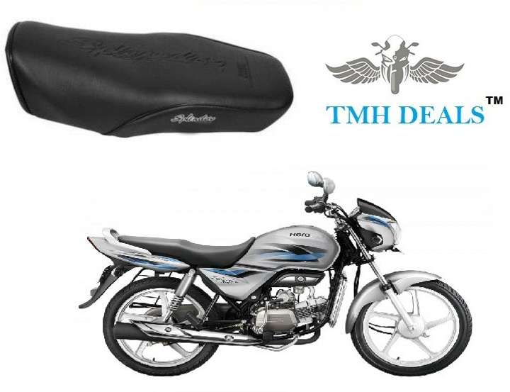 TMH SEAT COVER 2019 Splendor Pro CLOUD SILVER HEAVY MATERIAL LONG LASTING NEXT GENERATION MANUALLY INSTALL GURANTED BLACK COLOR Single Bike Seat Cover For Hero Splendor Pro Price in India Buy TMH SEAT...