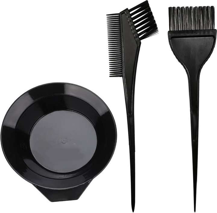 MYYNTI 2 pcs Hair Dye Brush and bowl Set for Home and Salon Hair Color Brush Comb for Hair Coloring Bleaching Hair Dryers DIY Hair Dye Tools Price in India