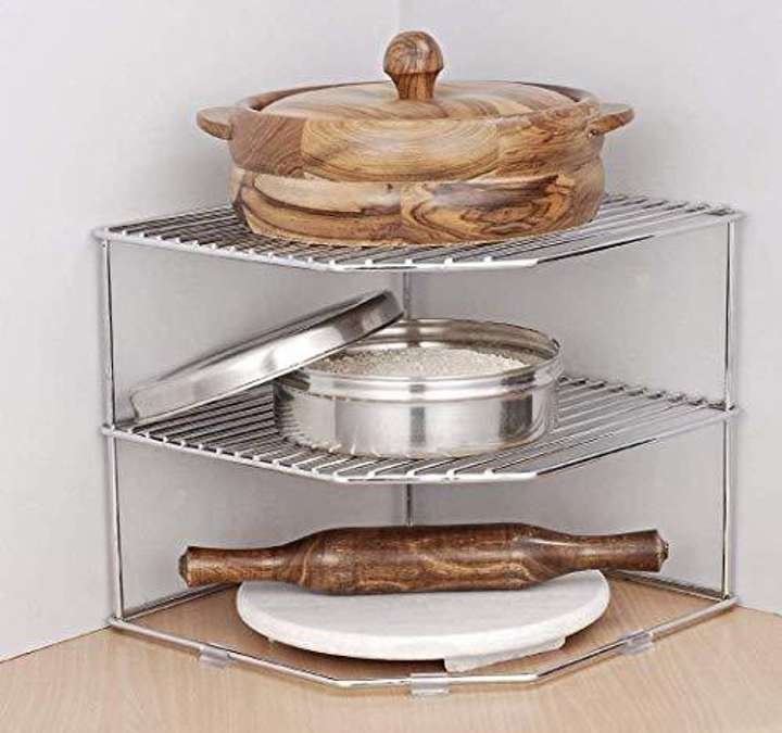 Steel kitchen corner shelf clearance