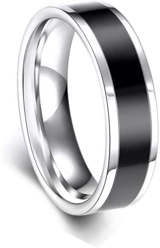Silver titanium ring store