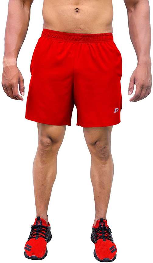 Red athletic shorts mens hotsell