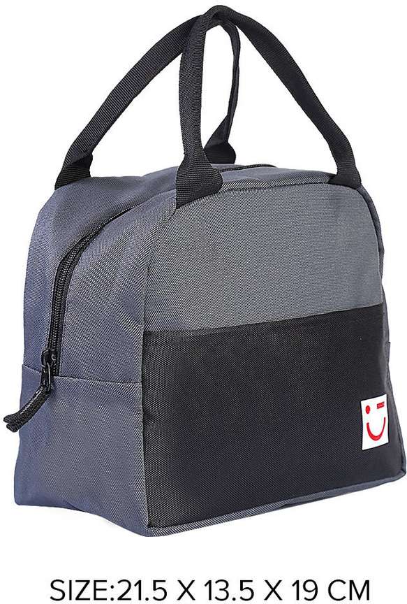 Flipkart MINISO Solid Color Lunch Bag Grey Waterproof Lunch Bag Lunch Bag