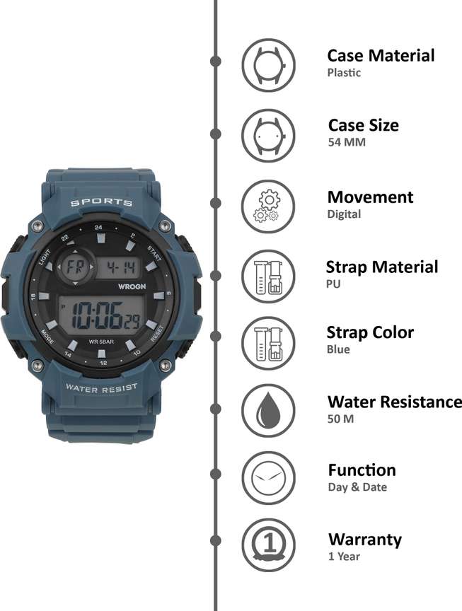 WROGN Digital Watch For Men Buy WROGN Digital Watch For Men WRG00055B Online at Best Prices in India Flipkart