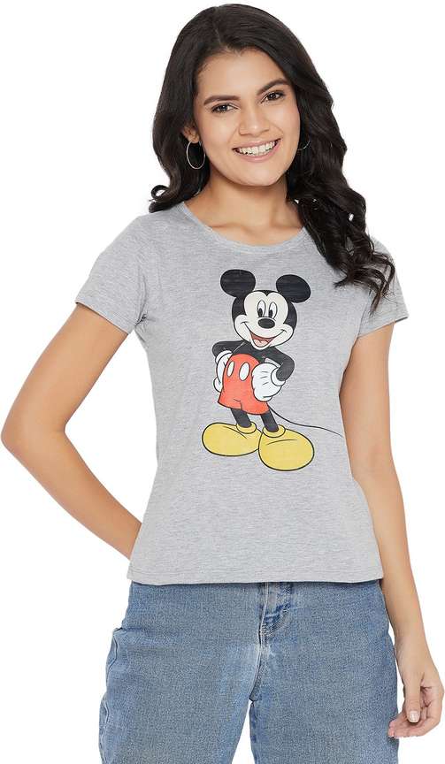 Mickey Mouse Family Printed Women Round Neck Grey T Shirt Buy Mickey Mouse Family Printed Women Round Neck Grey T Shirt Online at Best Prices in India Flipkart