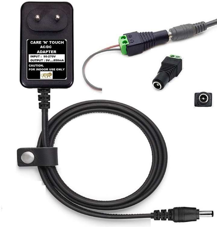Care N Touch CARE N TOUCH 6.5 Feet AC DC Adapter Charger for Casio CTK 245 Power Supply Cord Black with free 5.5 2.1 DC Female Barrel Connector to Screw Adapter Worldwide Adaptor Black
