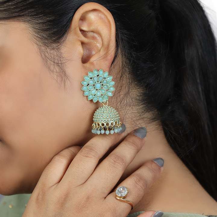 Flipkart Buy Ritih Beautiful and Elegant Light Blue Earrings for Girls and Women Metal Earring Set Online at Best Prices in India