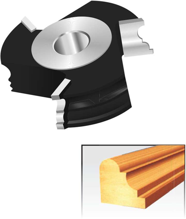 Trovoko Wood cutting tools TCFBC1982513T Cove Full Bead Cutter with Moulding Size 19mm x 8mm Thick 25mm Diameter 108mm Bore 1 B with 3 Teeth Cove Full Bead Cutter Price in