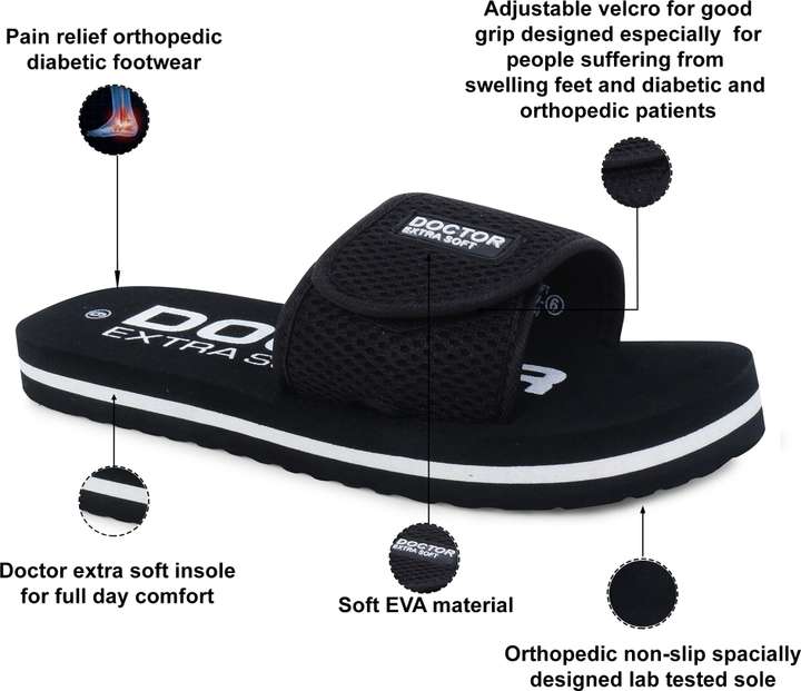DOCTOR EXTRA SOFT Women Ladies Velcro Adjustable Strap Orthopaedic and Diabetic Comfort Stylish Ortho Fit Dr Flipflops and House Slippers for Women s and Girl s Slides Buy DOCTOR EXTRA SOFT Women Ladi...
