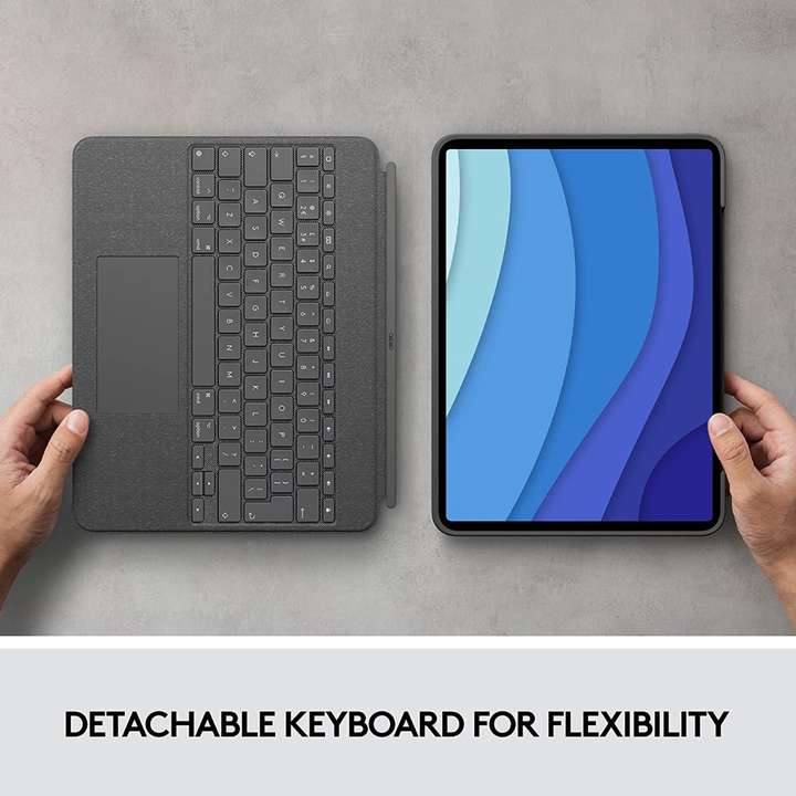 Logitech Combo Touch for iPad Pro 12.9-inch (5th gen) Bluetooth Tablet  Keyboard - Logitech : Flipkart.com